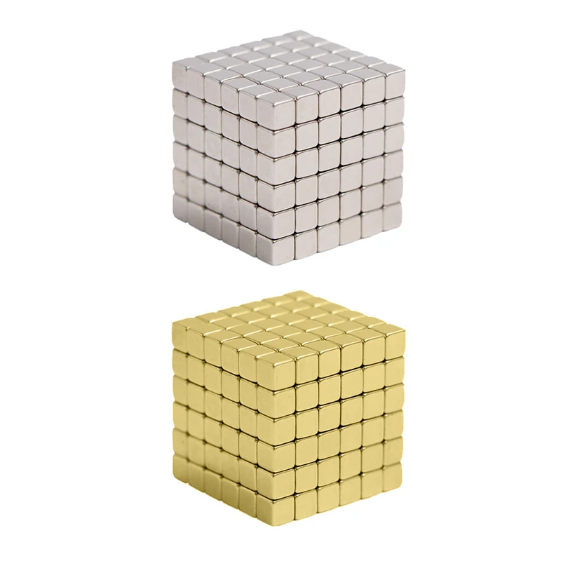 5 мм 216 шт золотые серебряные магнитные блоки игрушки Магнитный блок Волшебная