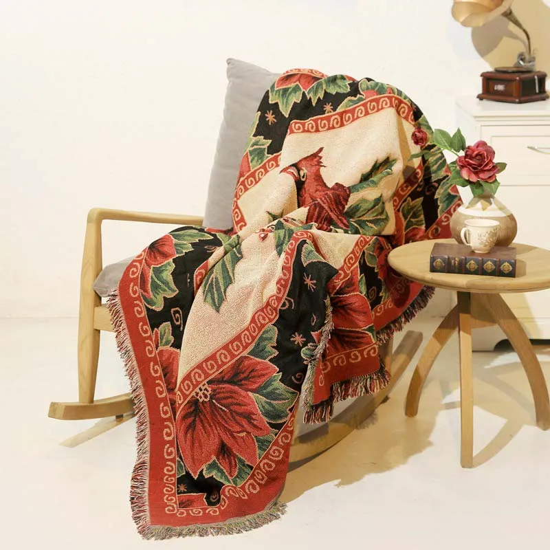 Nordic Knitted Couch Armchair Tassels Blanket Pet Dog Sleeper Sofa Mattress Protector Plaid Coverlet