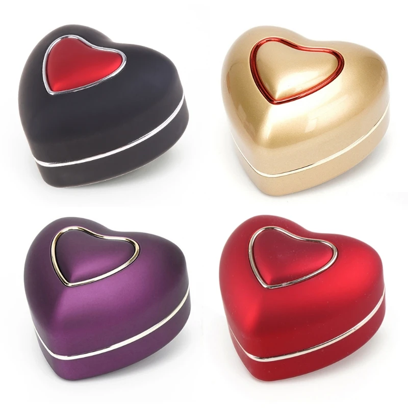 CPDD Heart-shaped LED Light Wedding Ring Box Engagement Rings Necklace Jewelry Case