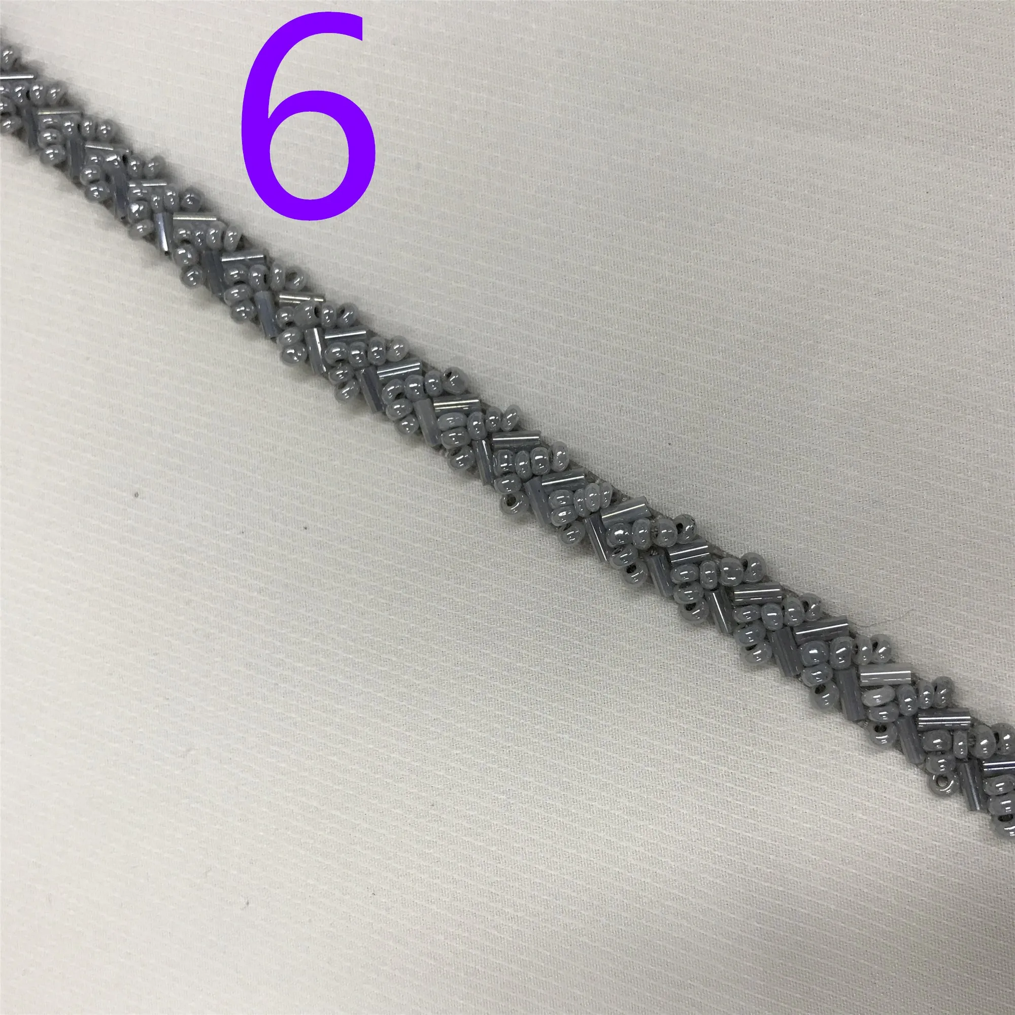 6 Grey 1 ярд, ширина 6 мм, цепочка из стеклянного жемчуга, украшение из золотого бисера для свадебного букета, пояс, свадебные стразы, аксессуары для волос - Цвет: 6 Grey