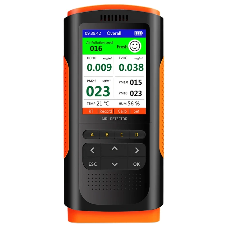 

Digital Formaldehyde Detector Handheld Air Quality Tester Indoor House Air Test PM2.5/Pm10/PM1/TVOC Sensor Smart