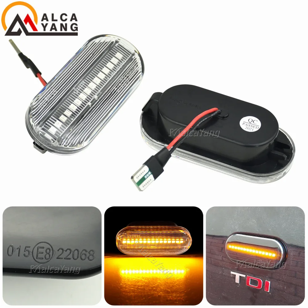 

2pcs Led Dynamic Turn Signal Light Side Fender Marker Sequential Blinker For Volkswagen VW Bora Golf 3 4 Passat 3BG Polo SB6