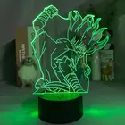 Аниме лампа Dr Stone с 3D рисунком, ночсветильник с сенсорным управлением, Usb, светодиодная, 7 цветов, аниме Фанаты, подарки, домашний декор, настольная лампа с управлением через приложение