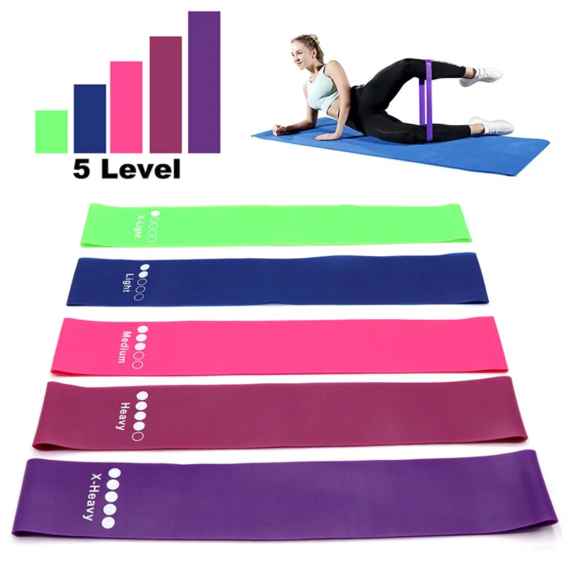 

5 Level Yoga strap Portable Fitness Workout Equipment Training Gum Exercise Gym Women Sports Ring Crossfit Resistance Bands