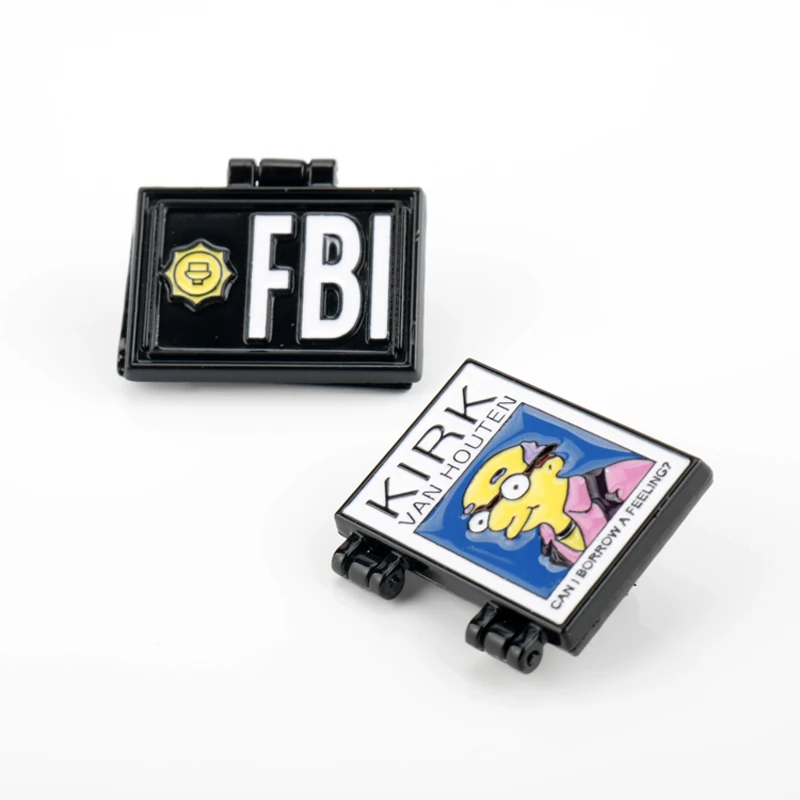 Milhouse с надписью ФБР (FBI) шпильки Kirk Van Houten брошь значки рубашка сумка нагрудный