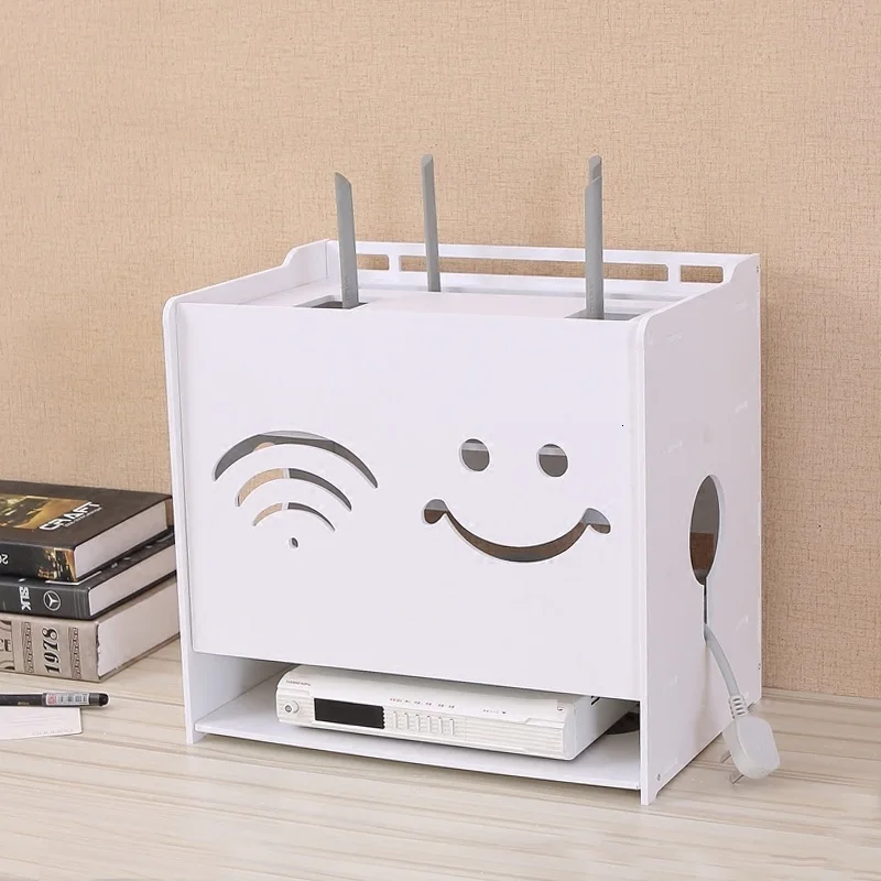 Маршрутизатор приема Экранирование Wi-Fi украшение гостиной коробка ТВ-приставка для хранения гнездо крышка шкафа полка вешалка стойка