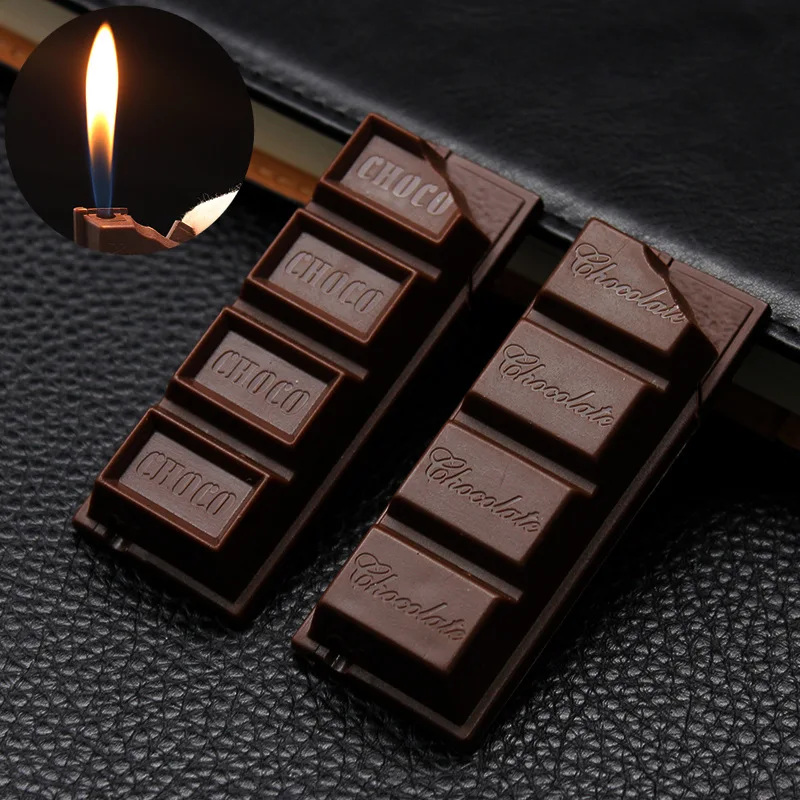 

Creative Chocolate Butane Gas Portable Lighter Jet Outdoor Smoking Accessories Gadgets For Men Gift Lighters