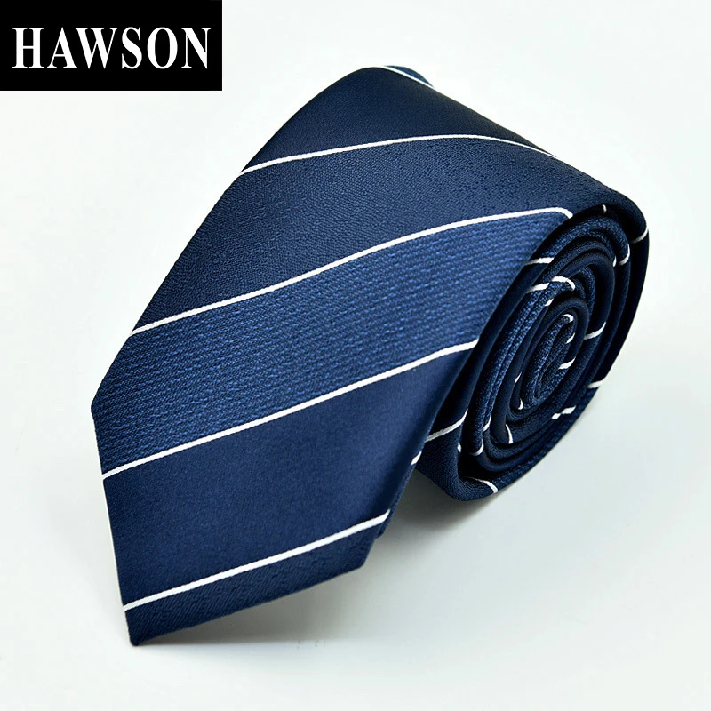 

Мужской галстук HAWSON, темно-синий широкий галстук в полоску, 7 см, узкий галстук со стрелками, Официальный галстук для мужчин, мужские галстук...