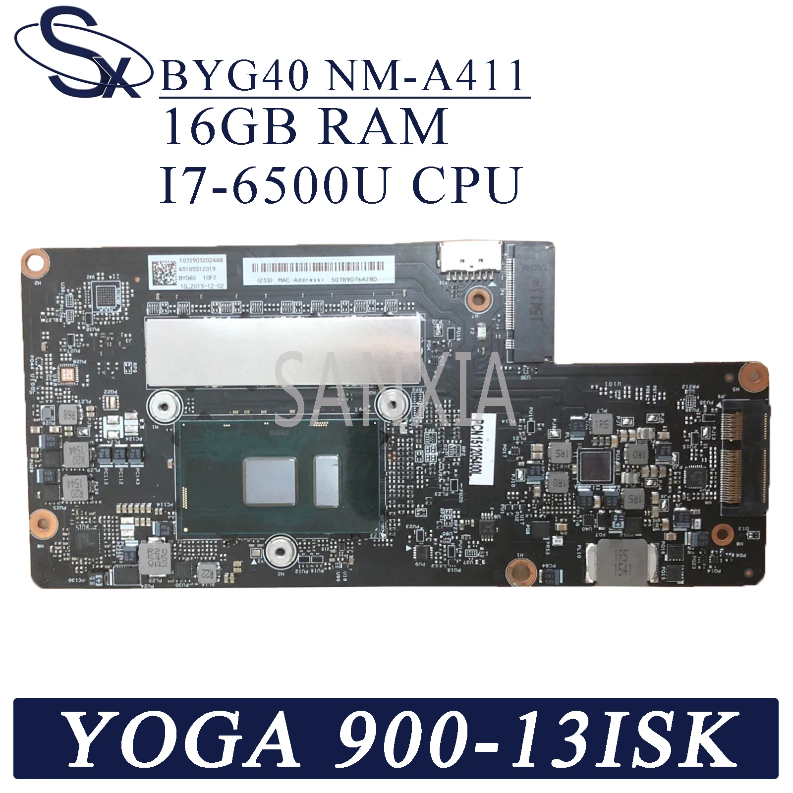 Материнская плата KEFU для ноутбука Lenovo YOGA 900 13ISK оригинальная материнская 16 Гб