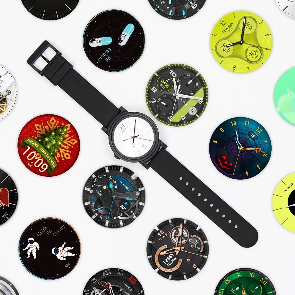 TicWatch E белые Смарт часы Bluetooth умные с gps Android и iOS совместимые спортивные IP67 Mobvoi