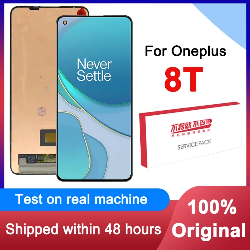 ЖК-дисплей 100% &quotдля OnePlus 8T AMOLED 6 55 оригинальный кодирующий преобразователь