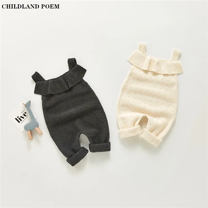 Детские комбинезоны вязаный детский комбинезон осенняя одежда для