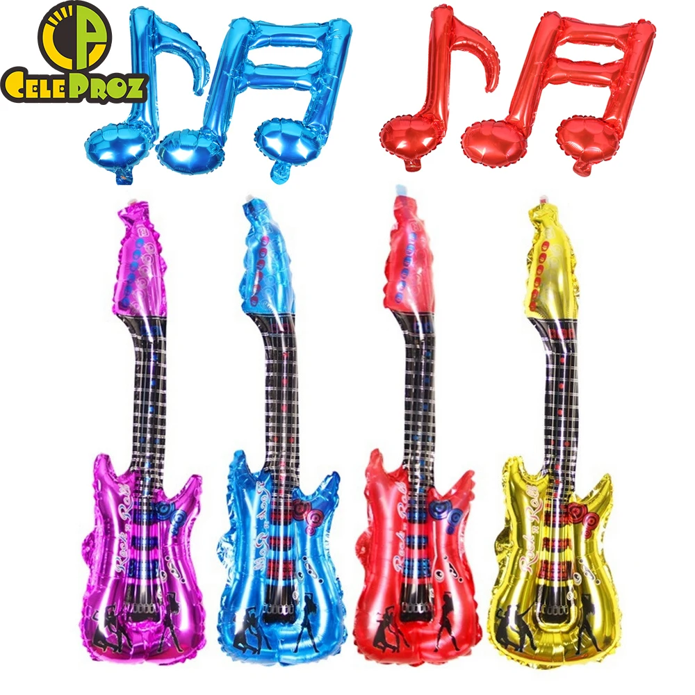 Гитара фольги Воздушные шары музыкальные Примечания для свадьбы и дня рождения