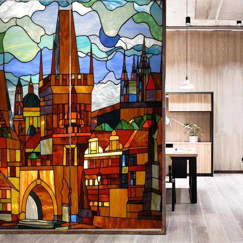 Оконная пленка размером на заказ витражные пленки матовая конфиденциальная