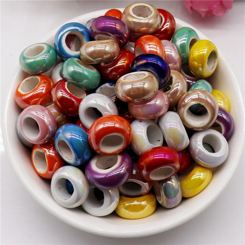 10 шт. церемонические бусины из семян с большим отверстием Европейский