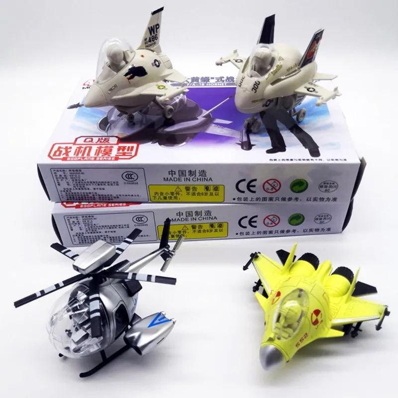 

4 шт./компл. Q версия 4D истребитель вертолет F18 F16 MD500 J15 пластиковая Сборная модель самолета игрушка для детей