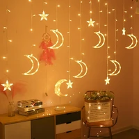 led star fairy lights garland curtain lamp string wedding decoration lights window christmas decorations