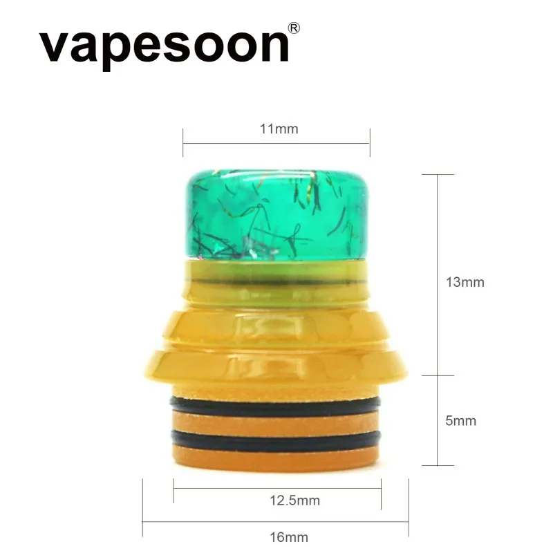

10pcs 810 Resin Wire Bore Drip Tip Drip Nozzle Mouthpiece for TFV12 Prince Atomizer Vape Tank Elronic Cigarette etc.