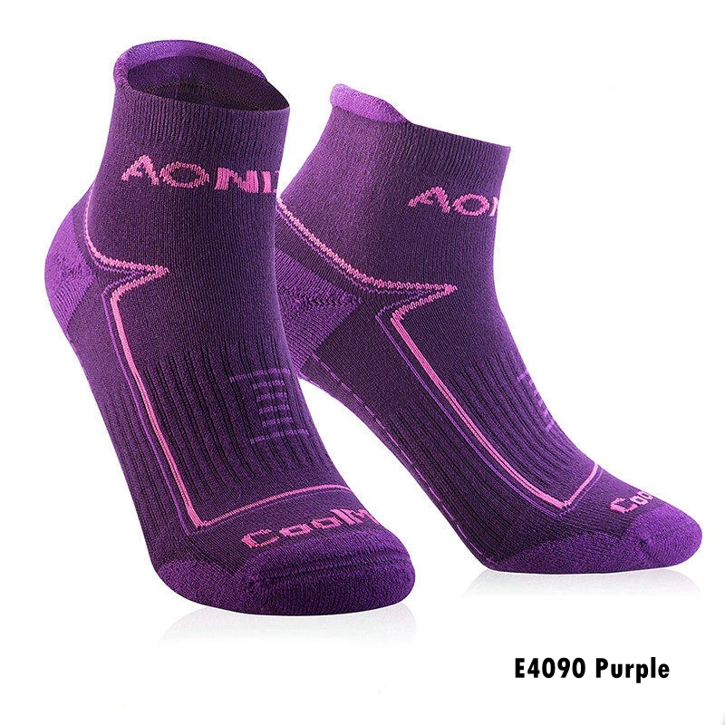 E4090 Purple AONIJIE для спорта на открытом воздухе, бега, спортивной производительности, вкладка, тренировочная подушка, Компрессионные носки, защита от пятки, для велоспорта, E4090 - Цвет: E4090 Purple