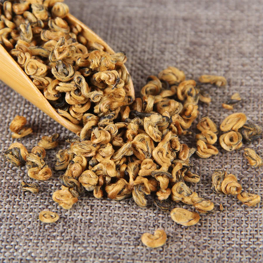 Yunnan Golden Dianhong Balck Chinese Tea Fengqing Dian Hong Huang Jin Luo Loose Leaf | Дом и сад