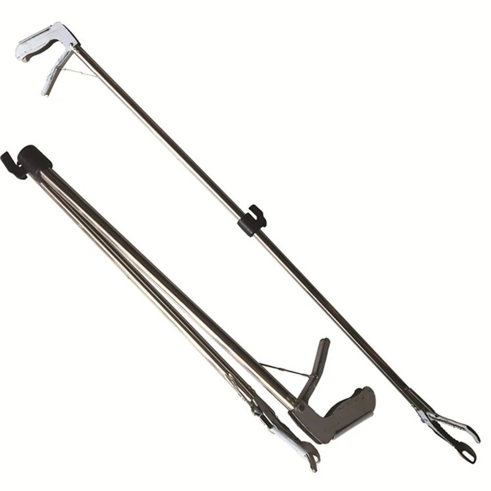 

Stainless Steel Snake Pliers Folding Snake Tongs Large Opening Jaw Clamp Head Snake Catch Eel Pliers Anti-snake Tool 1m