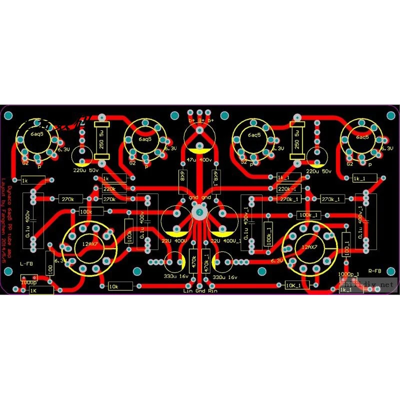 Усилитель мощности Lusya AMP DNYACO 12AX7 + 6AQ5 PCB плата push-pull Bile machine T1315 | Электроника