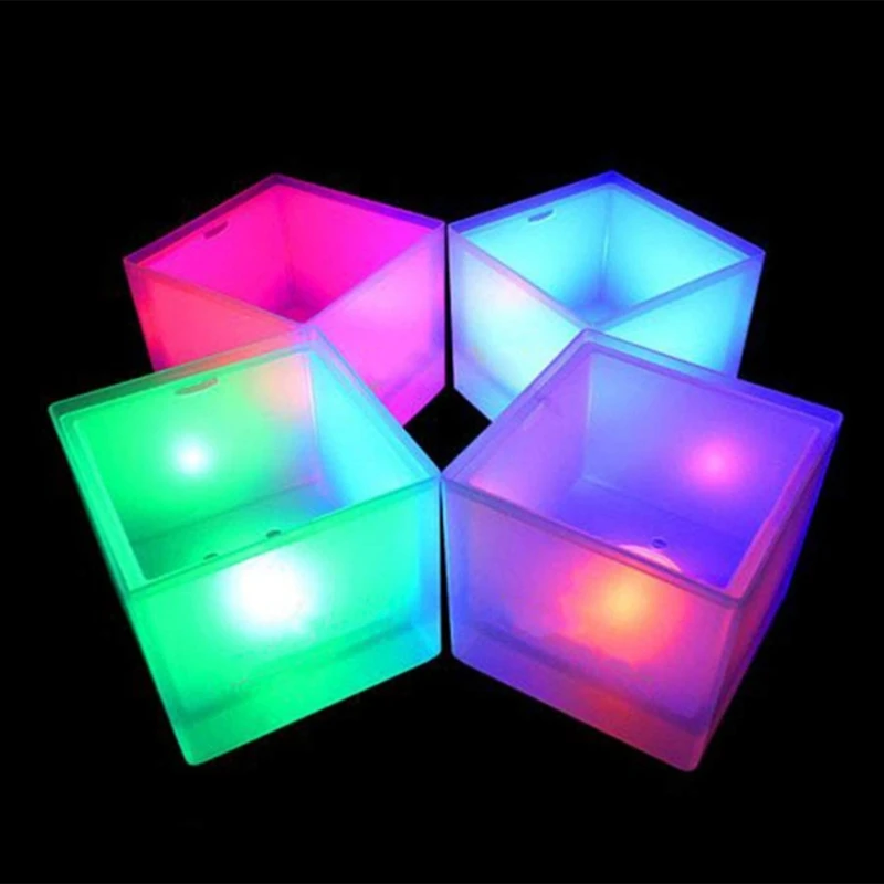 Light-Up LED Wine Bucket Battery Operated Multi Color Changing Lights 5L Cooler Square Drink for Party Bar | Дом и сад
