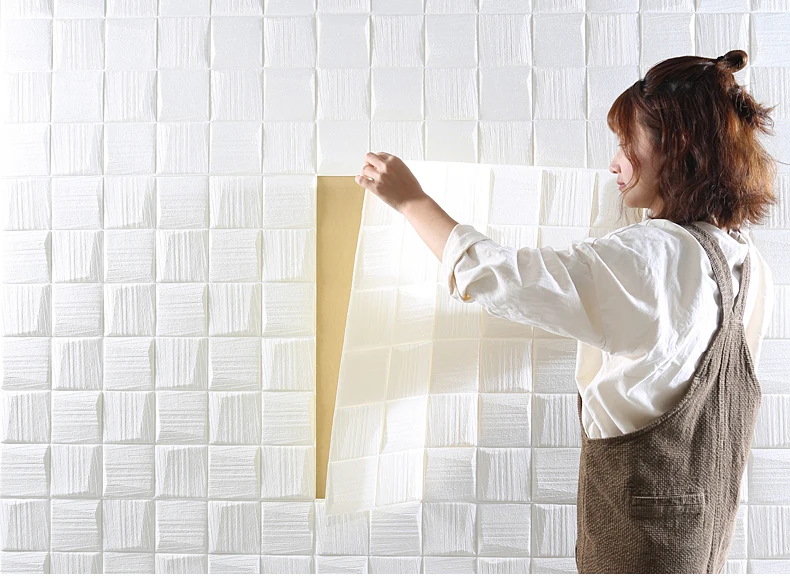 

3D Self-Adhesive Wall Sticker Marble Wallpaper Imitation Brick DIY Home Decoration Wallpaper Kidroom Kitchen Bedroom