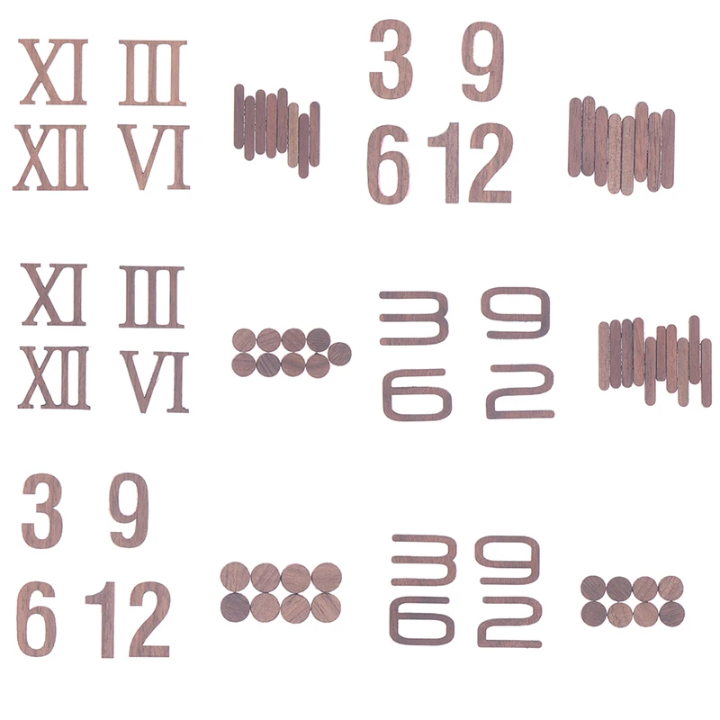 Classic Wood Wall Clock Parts DIY Home Decor Clock Repair Accessories Numbers & Point Repair Essential Tools