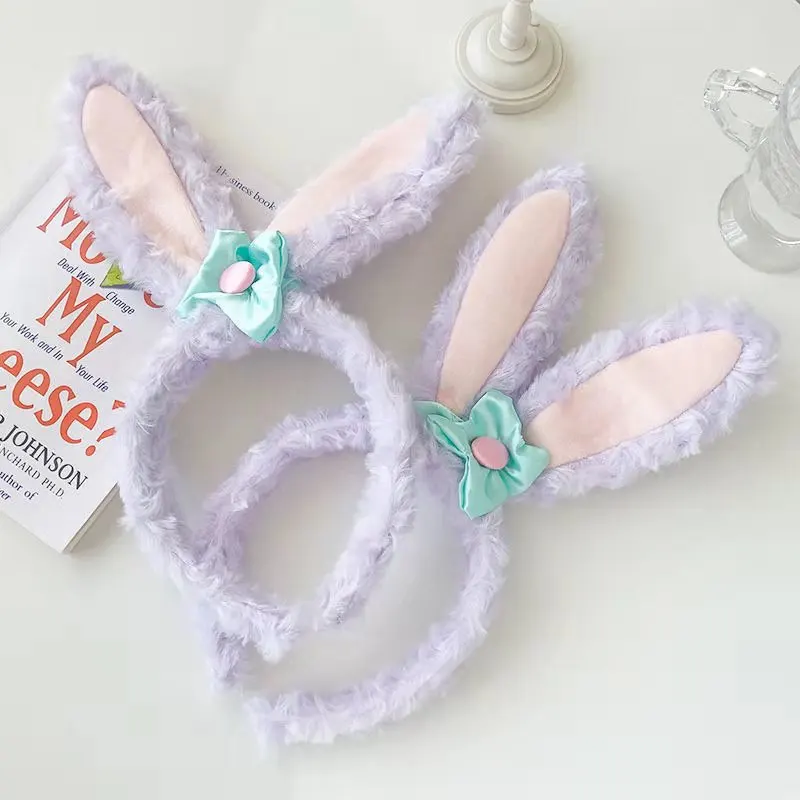 

H01 Hair Accessories Korean of Jewelry Hair Hoop Rabbit Ear Tiara Factory Cartoon Girl Performance Wash Face Press Hair Card