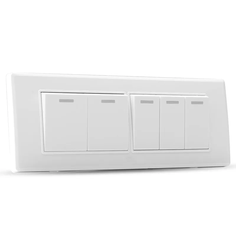 Переключатель розетки настенный выключатель пять одиночных панель управления |