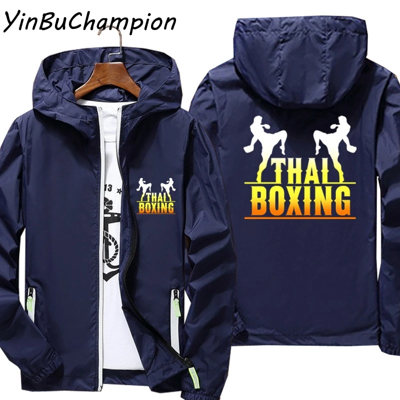Мужские Муай Тай Boxinger с капюшоном тонкий Светоотражающие кожу солнцезащитный