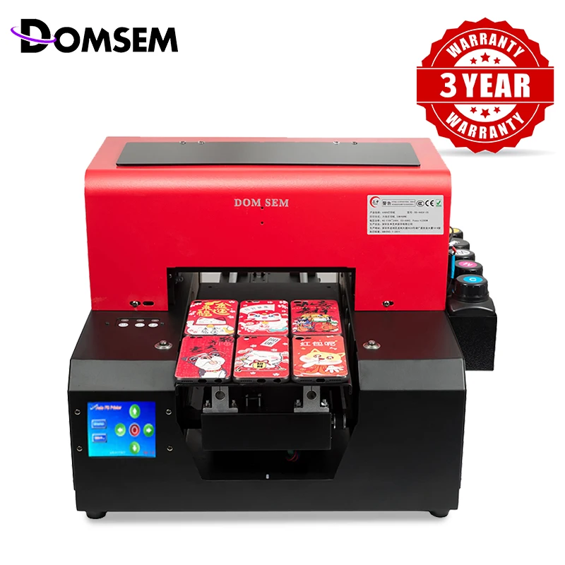 DOMSEM A4 Size Automatic Printer With UV Led Easy To Operate And Dry Quickily For DIY Customized Phone Case Business Card | Компьютеры и