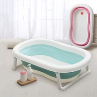 easy folding baby bath tub foldable baby shower tubs with non slip cushion eco friendly newborn bathtub adjustable kids bathtub