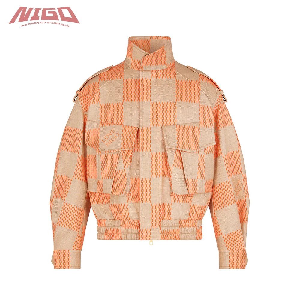 

Флуоресцентная куртка-бомбер NIGO 21ss из рафии # nigo3939
