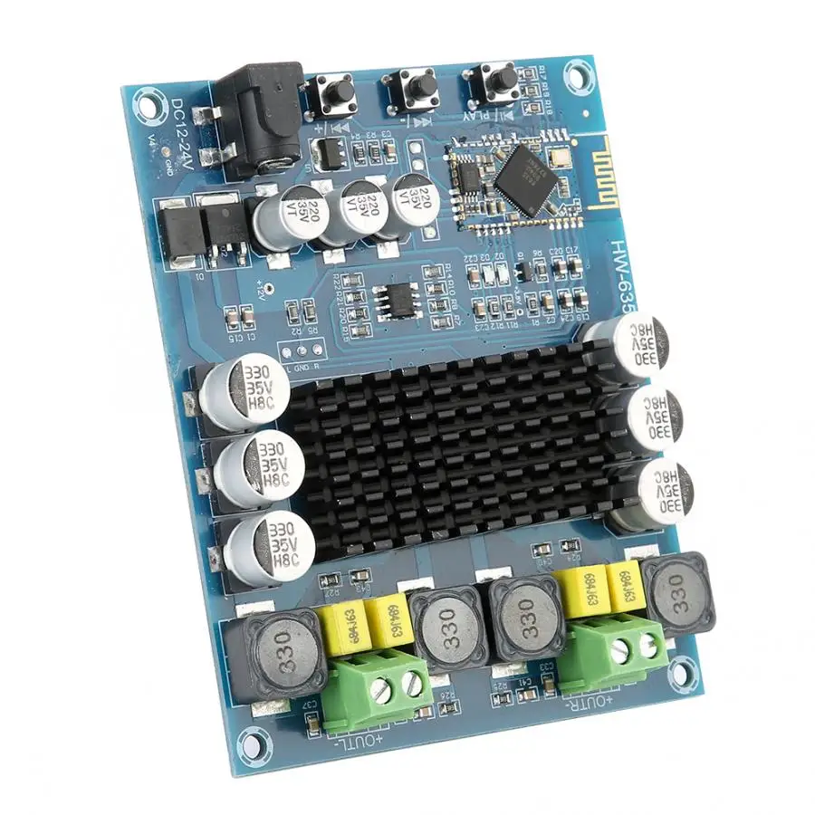 Двойной звуковой канал HW 635 Bluetooth 120 Вт цифровой аудио усилитель мощности Модуль