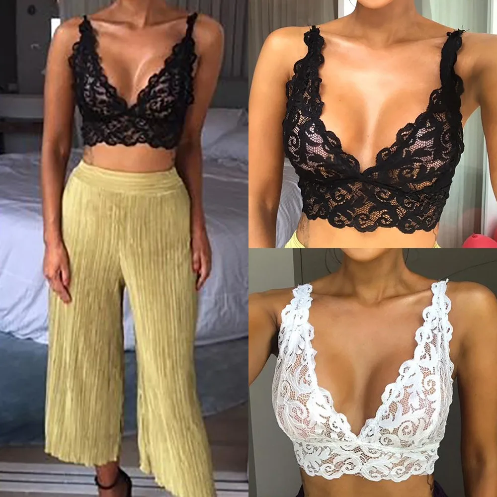 Женское нижнее белье кружевной Бралетт с цветами бюстгальтер без косточек