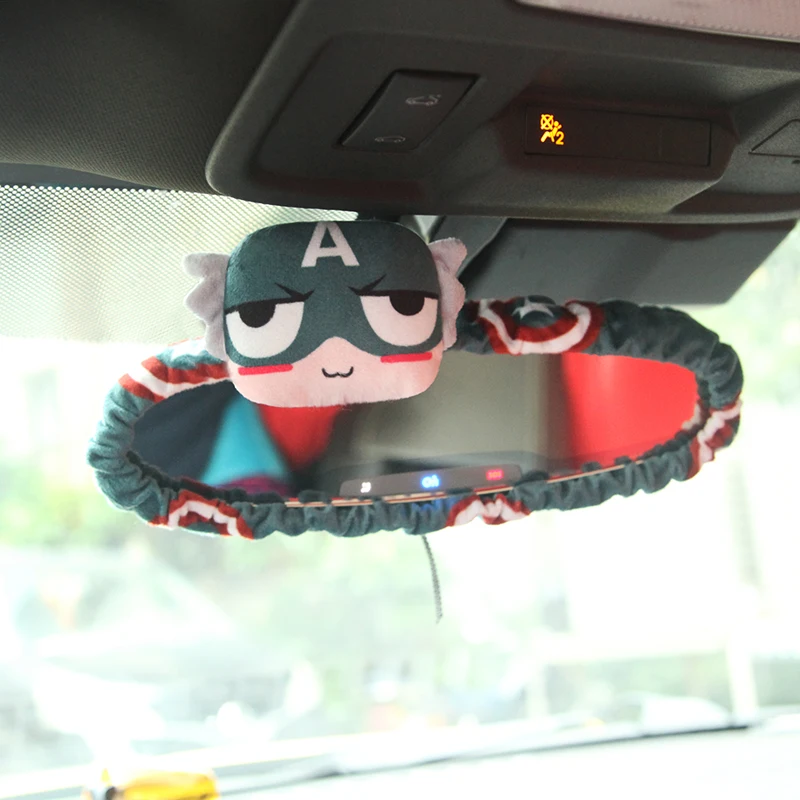

Car decoration mirror cute cartoon car supplies creative rearview mirror cover car decoration interior decoration package
