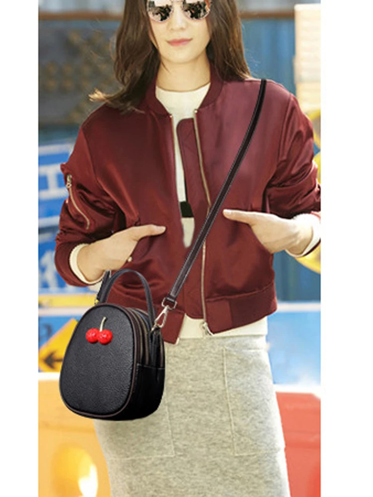 

2021 New Small Bag Female Leather Handbags European and American Fashion All-match Leather Messenger Bag Single Shoulder Bag