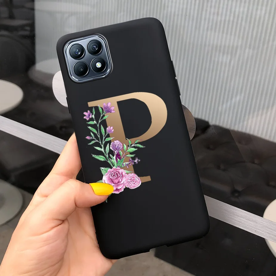 For Oppo Reno 4 SE Case Reno4 F Cute Silicone Flower Letters Cover Lite Phone Cases Soft Fundas | Мобильные телефоны и