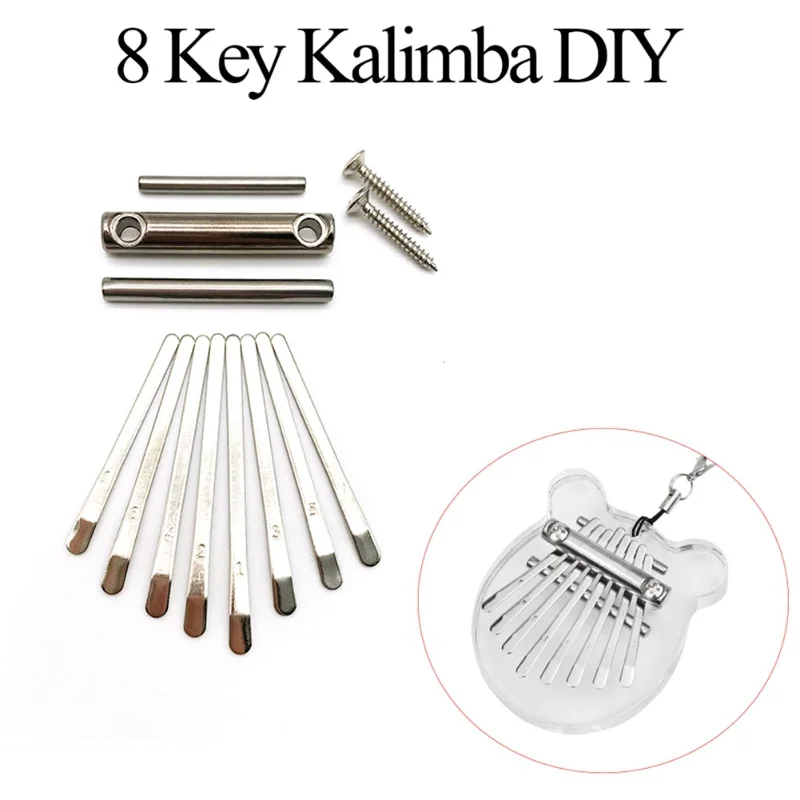 

8-tone Kalimba Thumb Piano Key Paddle DIY Accessories [key + Saddle + Screw]