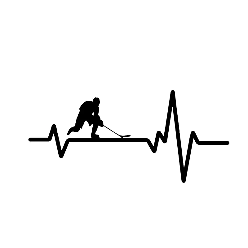 Dawasaru интересные Heart Beat линия Хоккей персонализированные Автомобильные Наклейки