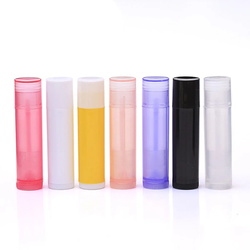 

10 Pack 5g Mini Empty Plastic Lip Balm Chapstick Sample Tubes Containers Set