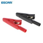 ESCAM 2 шт. Изолированный зажим типа крокодил 2 мм переходник типа банан измерительный зонд черный красный