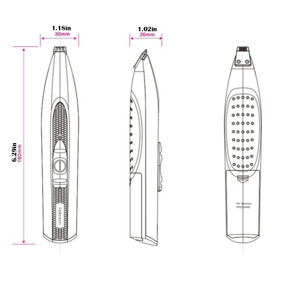 

Durable And Practical Portable Pet Foot Hair Shaver Dry Battery Stainless Steel Cutter Head Pet Hair Clipper