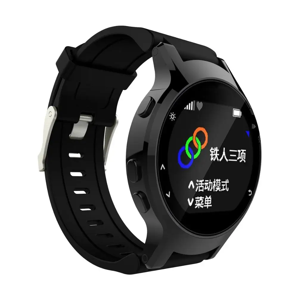 Ремешок силиконовый для спортивных часов Garmin Forerunner 225 резиновый браслет GPS бега С