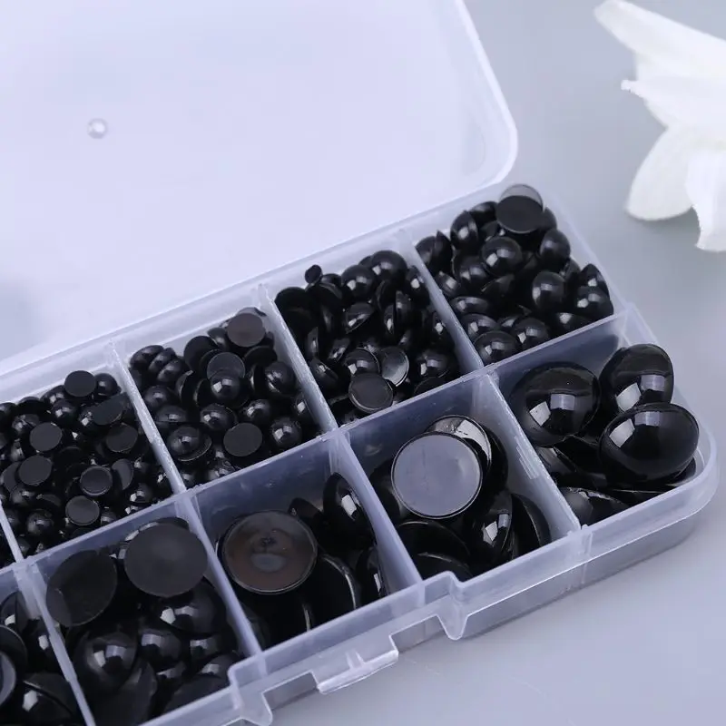 

480/790/3660pcs Black Plastic Safety Eyes for Bear Doll Stuffed Toys Animal Puppet DIY Crafts Accessories