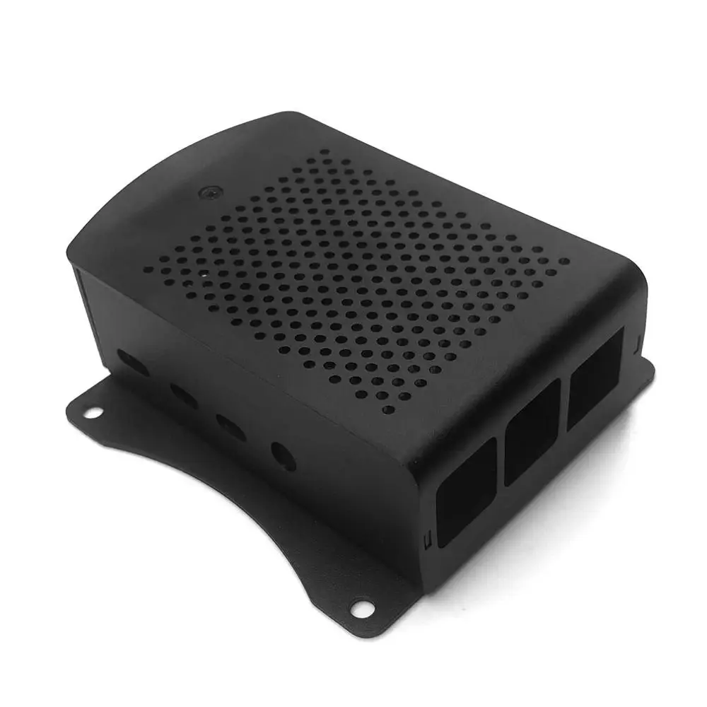 Алюминиевый Чехол для Raspberry Pi 4B черный металлический корпус чехол RPI 4 Модель B