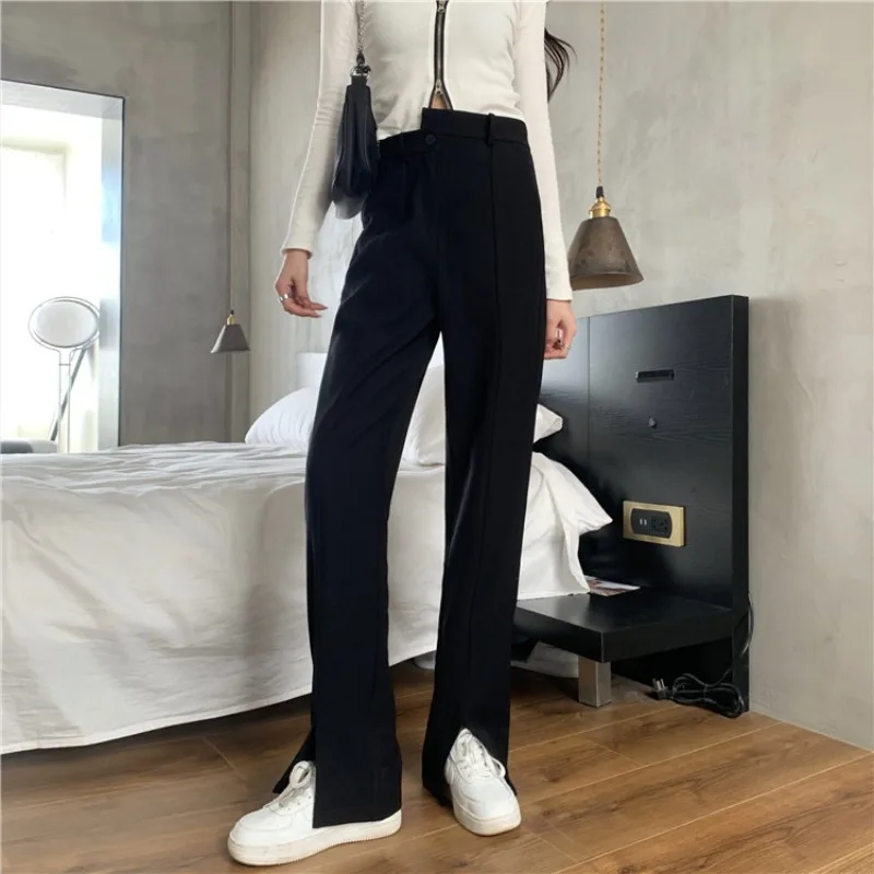 

Split Pants Women's Spring Korean Style High Waist Slimming Loose All-Match Draping Internet Celebrity Fried Street Retro