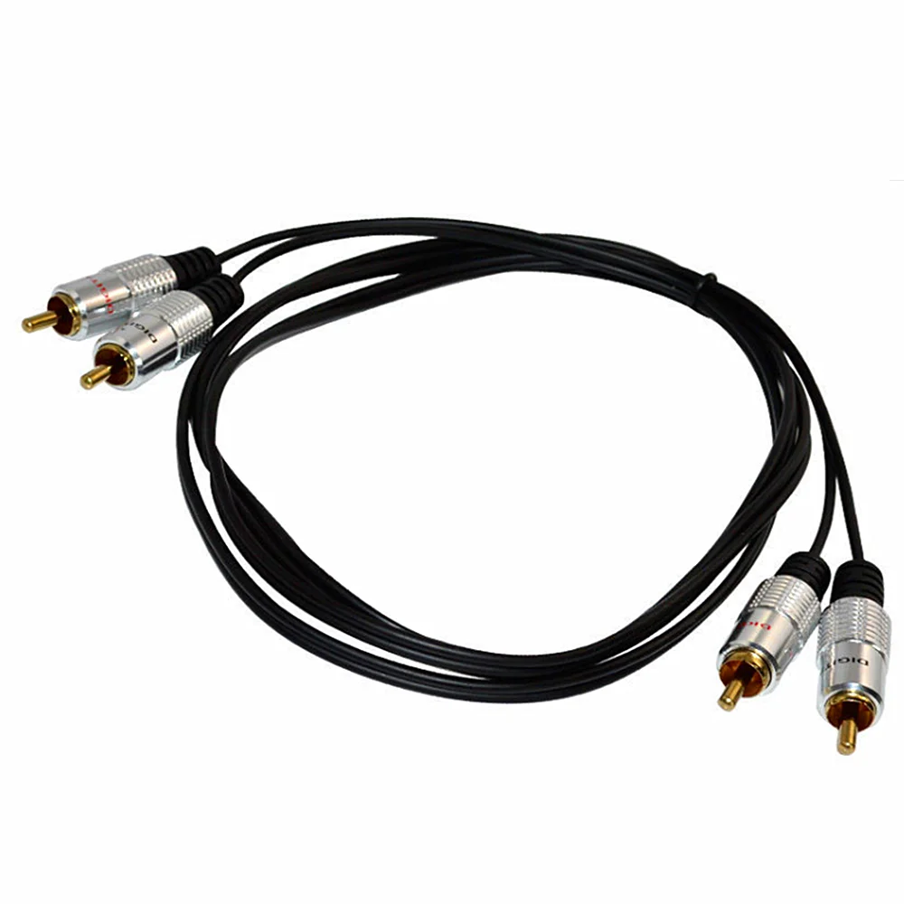 Стерео аудио кабель ERE 2RCA папа к позолоченный для домашнего кинотеатра HDTV